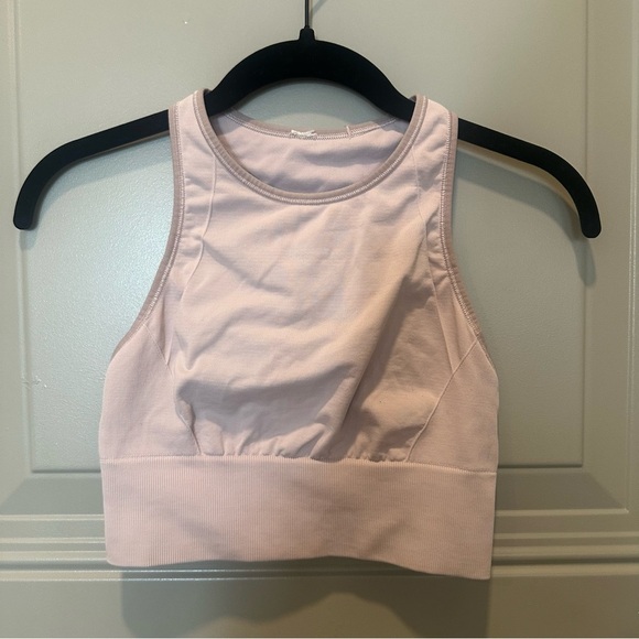 Lululemon Ebb To Train Bra Size 4 Light Pink Workout Gym Athletic - Picture 1 of 4